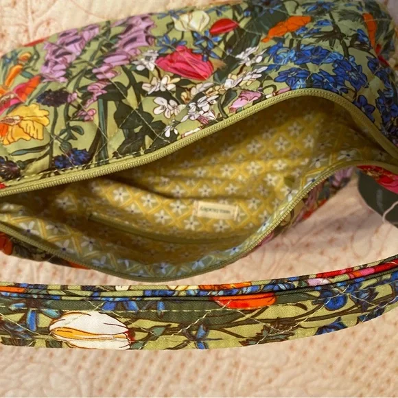 Adorable Vera Bradley Roxbury Crescent Shoulder Bag. Fabric is Meadow Bouquet. - Picture 3 of 11